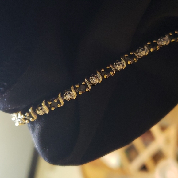 Vintage Sapphire Vermeil Tennis Bracelet - Picture 1 of 3